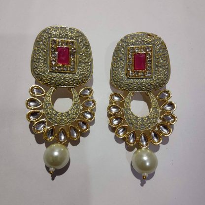 Brass Grey Crystal Artificial Jewellery, Size: Free Size, - Image 3