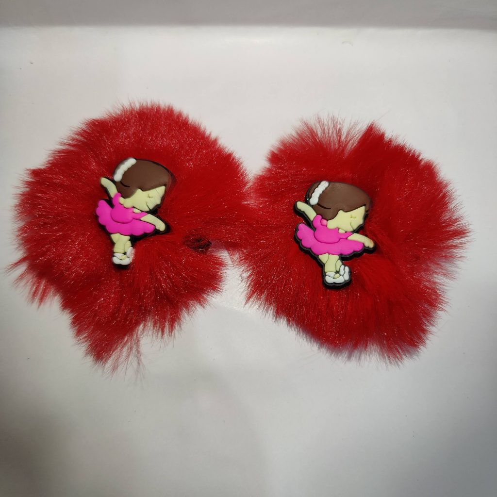 Light Pink, Red, White, Purple Fabric Flower Hair Clip main product image