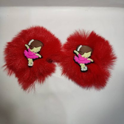 Light Pink, Red, White, Purple Fabric Flower Hair Clip