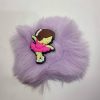 Light Pink, Red, White, Purple Fabric Flower Hair Clip - Image 4