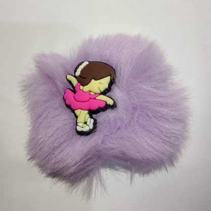 Light Pink, Red, White, Purple Fabric Flower Hair Clip - Image 4