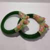 Memoir green pearl beaded bangle