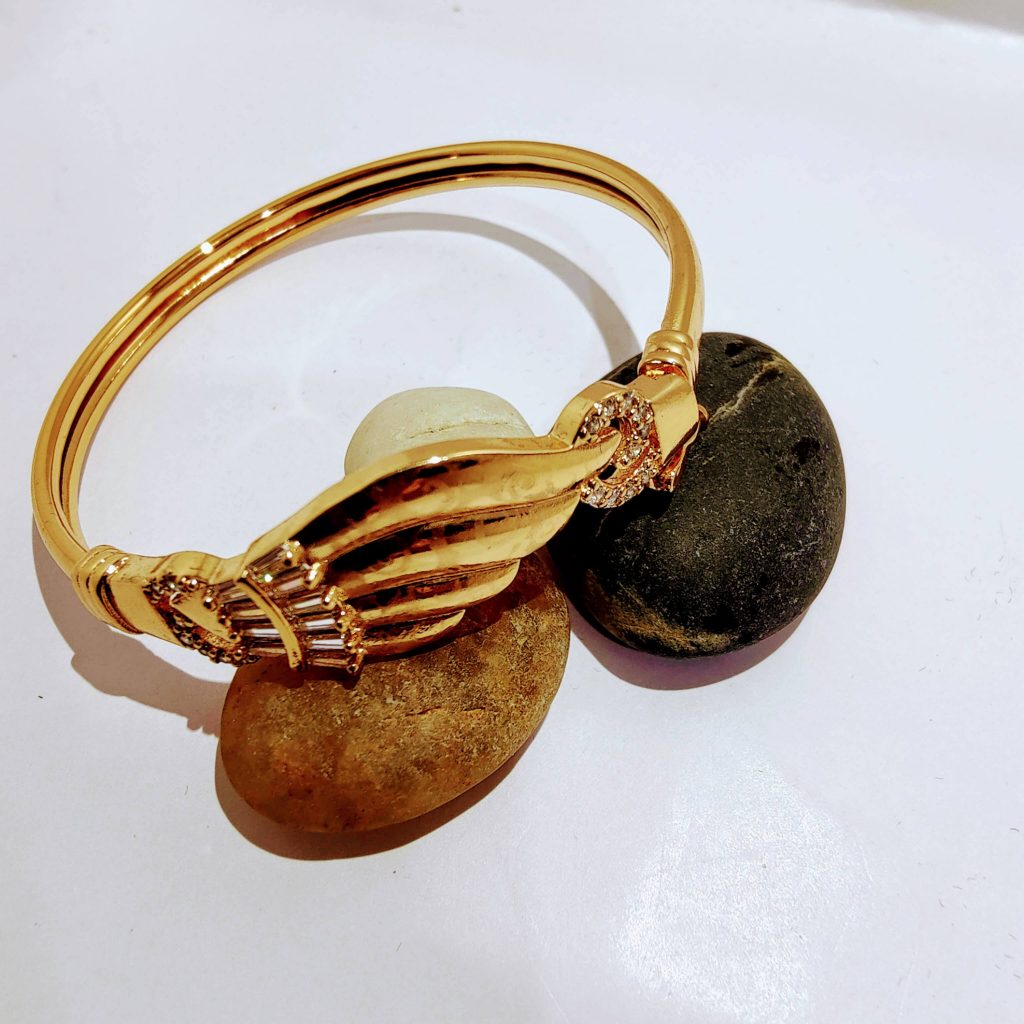 Gold plated American diamond bracelet- size free main product image