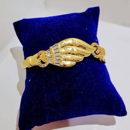 Gold plated American diamond bracelet- size free - Image 2