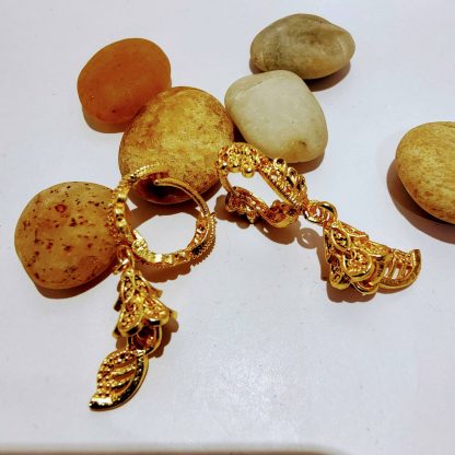 Gold plated beautiful hanging earrings - Image 2