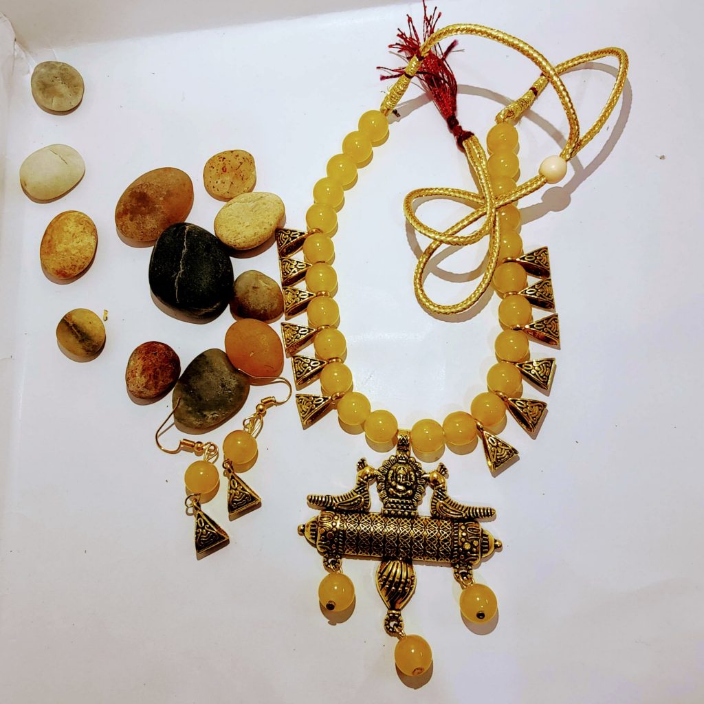 Beautiful peacock pendant necklace set product image 4