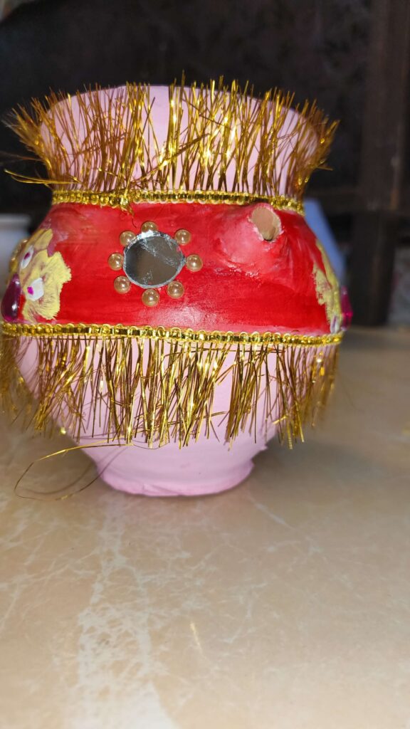 Handcrafted Clay Karwa Set with Diya & Bowl (3 Pcs) – Perfect for Karwa Chauth & Home Decor product image 2