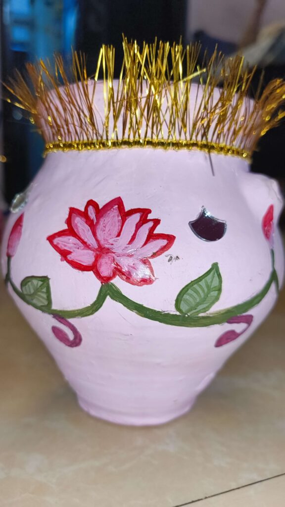 Handcrafted Clay Karwa Set with Diya & Bowl (3 Pcs) – Perfect for Karwa Chauth & Home Decor product image 7